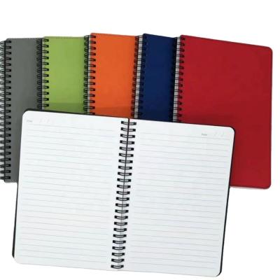 China Custom Personalized A5 Spiral Logo PU Cover Leather Notebook for sale