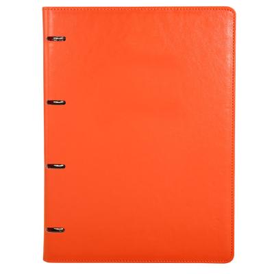 China A5 hardcover book top sells all colors PU cover loose-leaf hole luxury leather notebook for sale