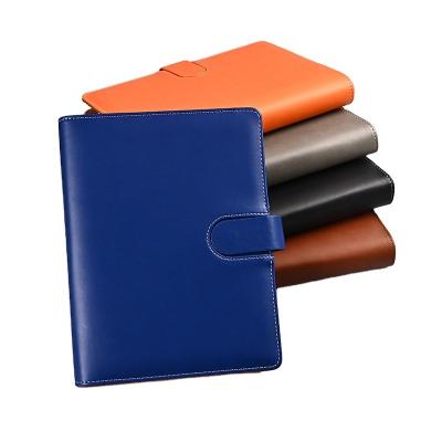 China Hardcover Factory Sell Customizable Colors PU Cover Loose Leaf Luxury Hole Leather Notebook for sale