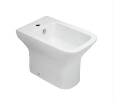 China Modern Hot Sale Customized Logo Bathroom Sanitary Equipment White Ceramic Single Hole Bidet for sale