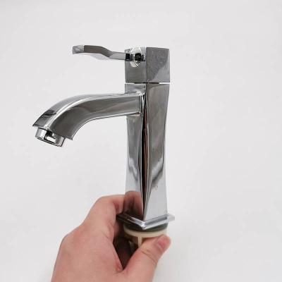 China Wholesale Zinc Alloy Single Handle Bathroom Wash Basin Faucet Single Tap Face Basin Faucet for sale