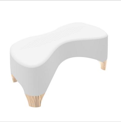 China Plastic Foot Stool Toilet Foot Stool With Four Plastic Or Bamboo Legs for sale