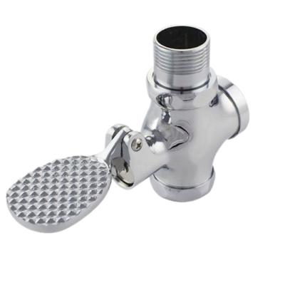 China Other Toilet Urinal Flush Valve Brass Foot Pedal Type Manual Delay Automatic Self Closing Urinal Flush Valve for sale