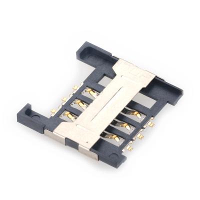 China MUP-C708 PCB Card Holder 6&8PIN USIM SIM Card Socket Connector Used GSM Connector for sale