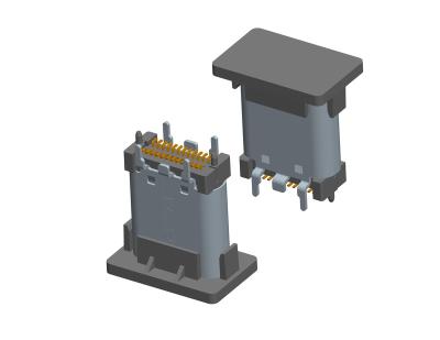 China Guangdong Manufacturer MUP-U23002 24P USB 3.1 Mobile Communication Gen2 Type C Vertical SOCKET With Vertical PAC Mount Height 10.35mm for sale