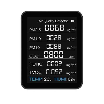 China CO2 Meter Digital Temperature Humidity Sensor Tester Air Quality Monitor Carbon Dioxide TVOC Formaldehyde HCHO Detector KF-C07 for sale