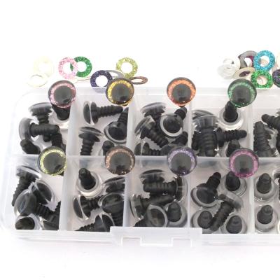 China New Cartoon Toy Attractive Price Type 9-16mm Glitter 3D Toy Eyes With Box for sale