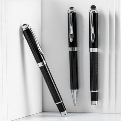 China NMWH-015 Gifts Business Gifts Professional Black Metal Roller Pen Carbon Fiber Pen Customized Logo for sale