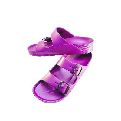 China Fashion Trend Designer Double Buckle Slippers Two Strap Adjustable Sandals Slide Eva Men Customization Printed Sandals For for sale