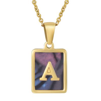 China Factory Wholesale CLASSIC 14K Gold Plated Stainless Steel Letter Pendant Necklace For Party Jewelry for sale