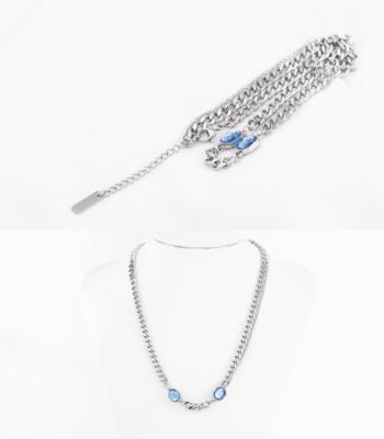 China 2021 FASHIONABLE Simple Quilting Necklace Of Stainless Steel With Crystal Jewelry Necklace for sale