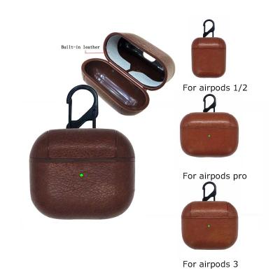 China For Brand Designer 2020 New Fashion Amazon Best Seller Hot PU Leather Brown Protective Earphone Case Cover For Airpods 1 2 3 pro for sale