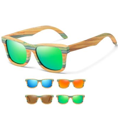 China Fashion Sunglasses Fashion Color Handcrafted Bamboo Polarized Retro Classic Expensive Luxury Oversized Sunglasses HD TAC Square Frame Sun Glasses for sale