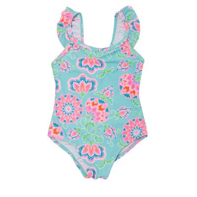 China New Anti-UV Baby Kids Girls Swimwear Summer Ruffles Bikini Swimsuit Beach Swimwear One-piece Baby Clothes Hot for sale