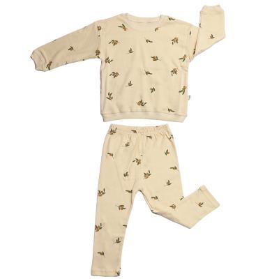 China New Breathable Sleepwear Boys Girls Children Custom Kids Print Cotton Organic Simple Baby OEM Kids Pajamas Set Bamboo for sale