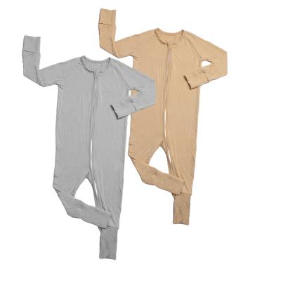 China Wholesale Lovely Bamboo Baby Onesie Sleepsuit Baby Zipper Footie Rompers Baby Zipper Ruffle Toddler Toddler Onesie for sale