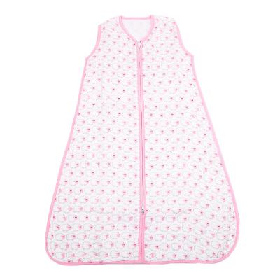 China Gauze Cotton Printed 100% Cotton Muslin Eco Friendly Sleeveless Organic Sleeping Bag for sale