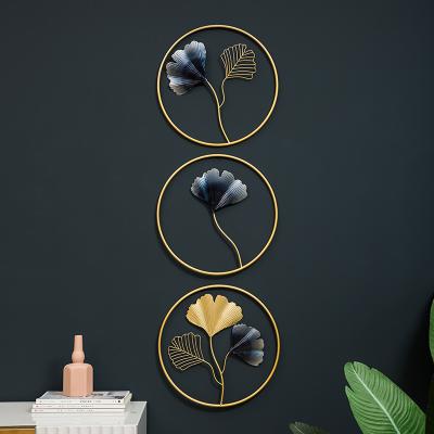 China Home Decoration Art Living Room Bedroom Background Metal Flower Iron Handwork Frame Nordic Tropical Wall Hanging Display for sale