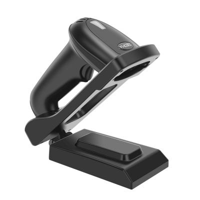 China 2021 Wireless Barcode Scanner With Charge Pedestal Barcode Reader Long Range 2.4G WIFI Low Receiver With Memory A4 Size for sale