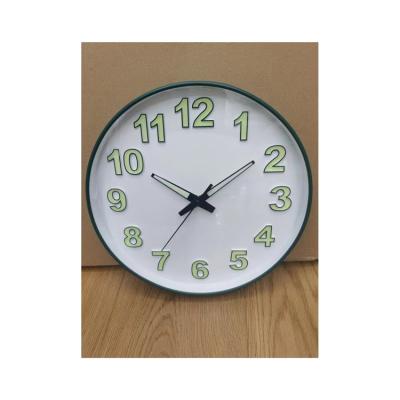 China Wholesale Antique Quartz Luminous Silent Indoor Home Decoration Wall Clock Modern Style Round Clock With Night Lights for sale