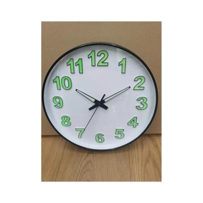 China Quartz Antique Minimalist Luminous Wall Clock Number 3d Night Light Style School Bedroom Home Decoration for sale