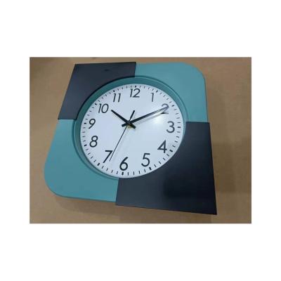 China Digital Home Creative Color Matching Square Wall Clock Antique Style Customized Decoration Personality Quartz Silent Wall Clock for sale