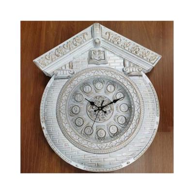 China Customized antique style large luxury vintage antique plastic quartz living room decoration wall clock wall clock for sale