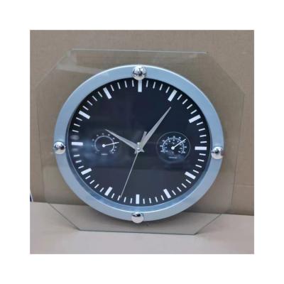 China Modern Style Simple Design 12 Inch Quartz Clock Face Antique Creative Glass Black Household Round Plastic Silent Wall Clock for sale