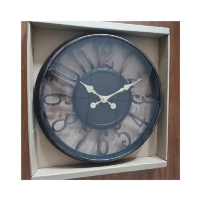 China Antique Style New Arrive Retro Vintage 16inch 40cm Round Luxury Roman Number Wall Clock Creative Hanging Plastic Home Decoration for sale