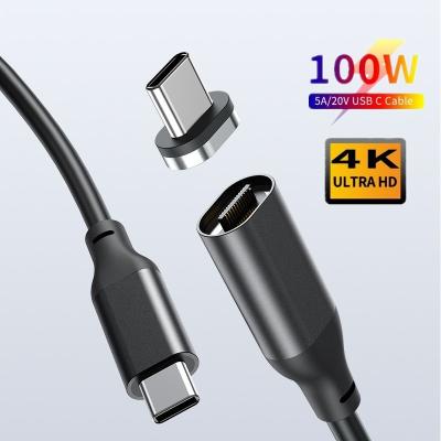 China Magnetic Fast Charging Type C Cable GM1C Audio Video 10Gbps PD Cable 100W 20V 5A 4K Transfer Speed ​​USB 3.1 Gen2 Magnetic Fast Charging C to C Data Cable for sale