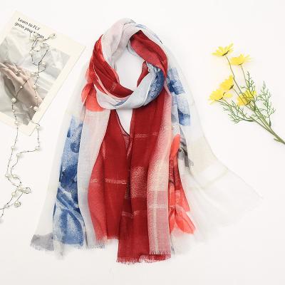 China Sacrf 2021 new style women's polyester wool fringes fashion national hijab scarf fashion printed scarf for women shawls for sale