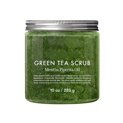 China Exfoliator All Natural Wholesale Body Skin Care Spa Deep Cleansing Green Tea Scrub for sale