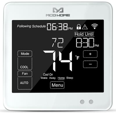 China Smart WiFi Touch Screen Thermostat with 7 Days Flexible Scheduling for Heating and Cooling System F500-WF for sale