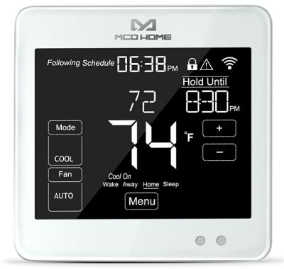 China MCOHome Z-Wave Thermostat MH-F500 Touch Screen Smart Thermostat 7 Days Flexible Programming for Heating Cooling System and F500 for sale