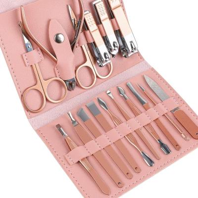 China Factory Sale 16PCS Finger Nail Care .foot Whole Set Finger Nail Clippers Mounted Gold Pedicure And Manicure Set for sale