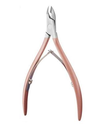 China Finger Logo Manicure Nail Tool Clippers Cutter Extremely Sharp Rose Gold Pedicure Private Cuticle Nippers With Low MOQ for sale