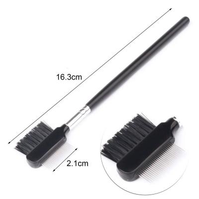 China Makeup Beauty Eyebrow Comb Eyelash Brush with Double Side Eyelash Brush Mascara Separator Eyelash Curler Comb for sale