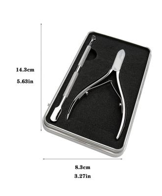 China Luxury Cuticle Nipper Set Cuticle Trimmer of Nail Care Salon Quality Nail Tool Kit 2Pcs for sale