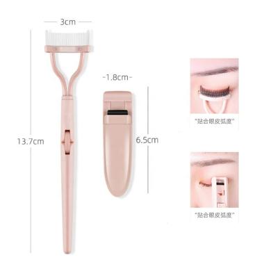 China New Portable Plastic Stainless Steel Travel Makeup Tool Kit Eyelash Comb Eyelash Comb Eyelash Curler Set and for sale