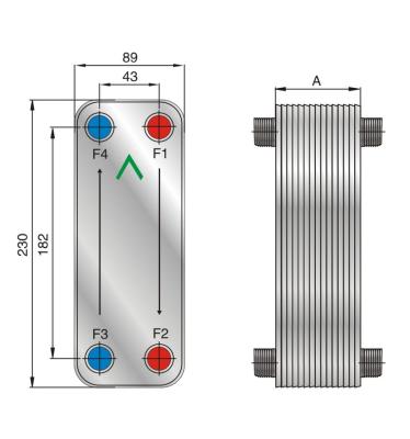 China Other FHC018 Water To Water Copper Brazed Heat Exchanger Plate Heat Exchanger for sale