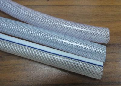 China FDA Food Grade PVC Braided Hose / Transparent Fiber Reinforced Braided Net Pipe Tubing for sale