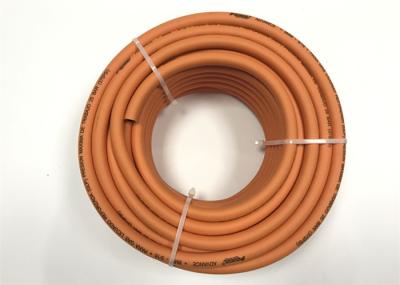 China Orange LPG Rubber Hose , Flexible Natural Gas Hose Lightweight Easy Handle for sale