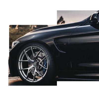 China 6061 T6 Aluminum Alloy Hollowed Bright Black Dumb Forged Alloy Wheels 19 Inch For BBS For German, Japanese, Korean Car for sale