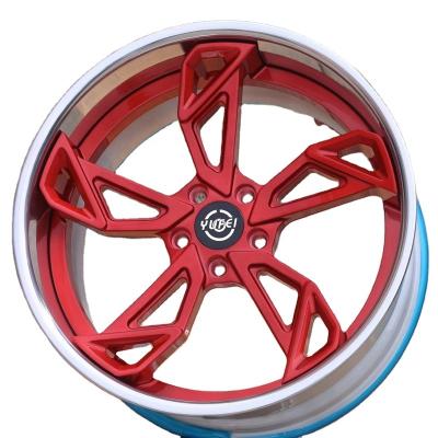 China New Aluminum Alloy 6061 T6 18x9 20x10 21x11.5 20inch Forged 2 Pieces Forged Wheels Passenger Car Wheel for sale