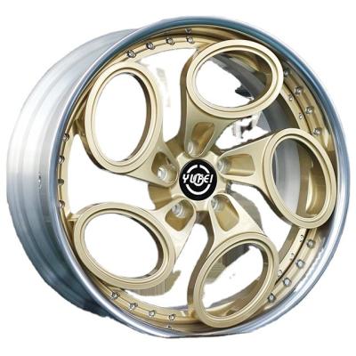 China 6061 T6 Aluminum Alloy Forged Aluminum Alloy Wheel 18-20inches 5x120 5x114.3 Passenger Car Wheels 2 Pieces Forged Wheels for sale