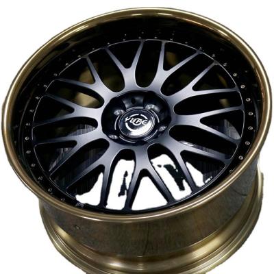 China Black Color T6 Alloy 6061 Aluminum Classic Forged T6061-T6 Customized Wheels 2 Pieces Forged Wheels for sale