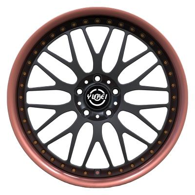 China Aluminum Alloy 6061 2 Piece T6 Forged Wheels China Retro Bronze Factory Made Forged Car Wheels Customized for sale