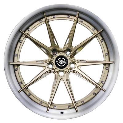 China 6061 Alloy Super Concave T6 Aluminum Design 2 Pieces Forged Aluminum Alloy Passenger Forged Car Wheels for sale