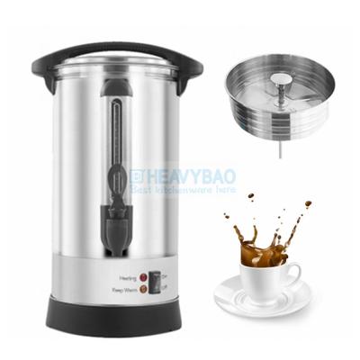 China Keep Hot Heavybao Stainless Steel Electric Hot Water Boiler Coffee Dispenser Insulated Urn For Restaurant for sale