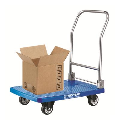 China Commercial Restaurant Heavybao Warehouse Used Foldable Platform Hand Truck Trolley Heavy Duty Loading Cart For Dilivery for sale